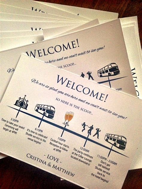 Welcome Card Wedding Reception Hotel Welcome By Cupcakegraphics1
