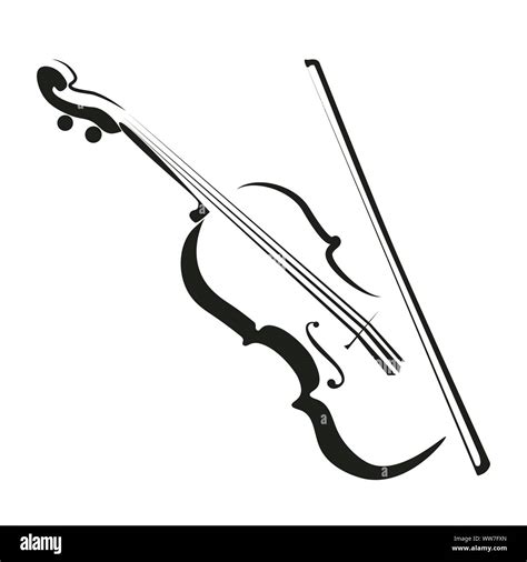 Stylized Violin Icon Logo Vector Stock Vector Image And Art Alamy