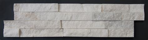White Quartz Split Face Ledger 6x24 Terra Tile And Marble