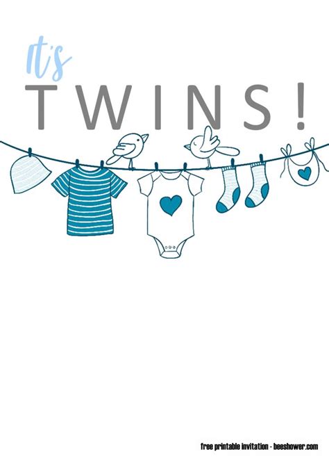 Free Twin Baby Shower Invitations Dolanpedia