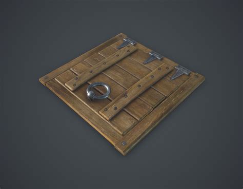 3d Model Wooden Trapdoor Vr Ar Low Poly Cgtrader