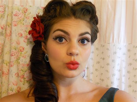 15 pin up hairstyles easy to make yve style Use Your Words: Pin Up Wedding Makeup and Hair :)