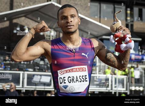 Andre De Grasse C Canada Celebrates After Winning The 100m Race During The Athletics Iaaf