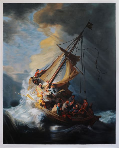 The Storm On The Sea Of Galilee Rembrandt Van Rijn Hand Painted Oil