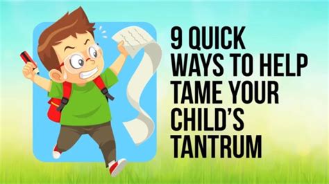 9 Quick Ways To Help Tame Your Childs Tantrum Parenting Scope