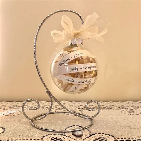 50th Wedding Anniversary Ornament Personalized Ornament Etsy