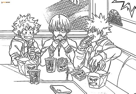 Deku My Hero Academia Coloring Page Hero Academia Col