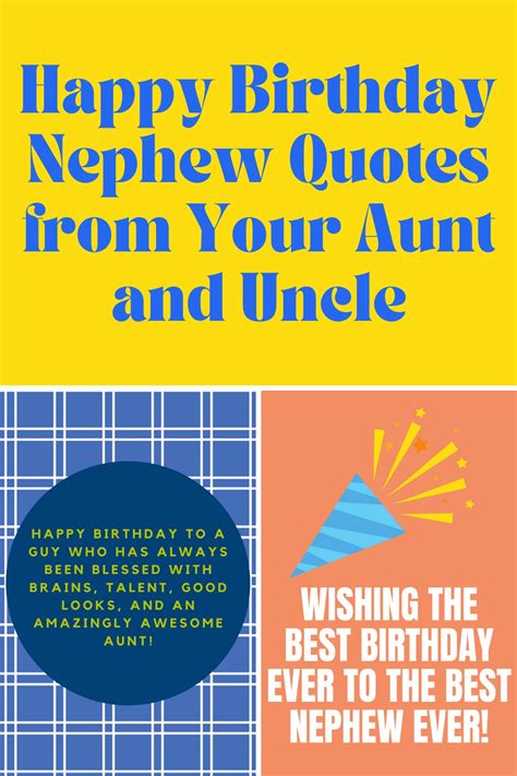 New Happy Birthday Nephew Quotes From Your Aunt Uncle Darling Quote