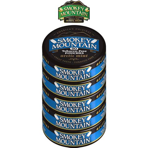 Smokey Mountain Arctic Mint Pouches 5 Cans No Tobacco And No Nicotine
