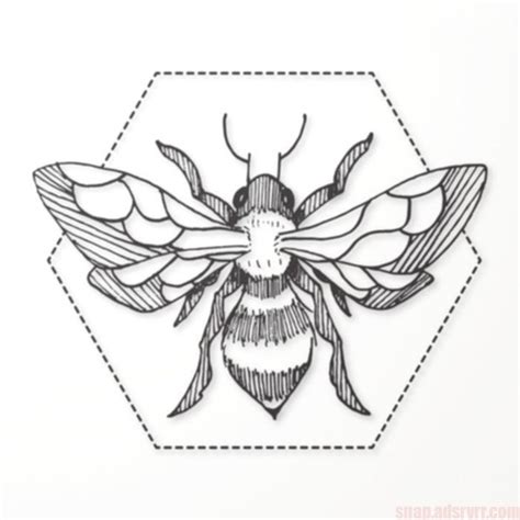 Bee Tattoo Stencil