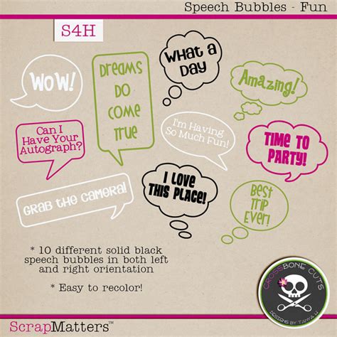 Crossbone Cuts Speech Bubbles Fun 50 Off