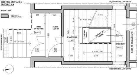 Existing Entrance Floor Plan Download Scientific Diagram