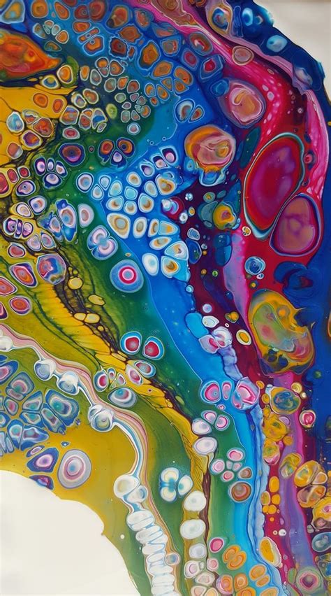 Color Feast Fluid Acrylic Painting By Nadine Charron Acrylic Pouring