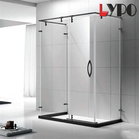 Super Black Frame Sanitary Ware Tempered Glass Bathroom Shower Cabin
