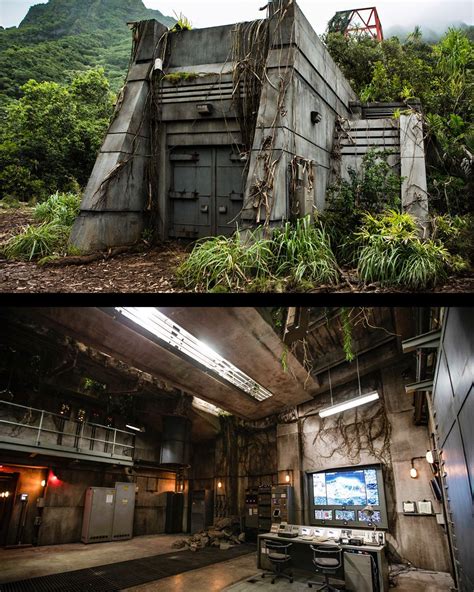 Jurassic World Radio Tower Bunker Entrance And Interior Sets Built On