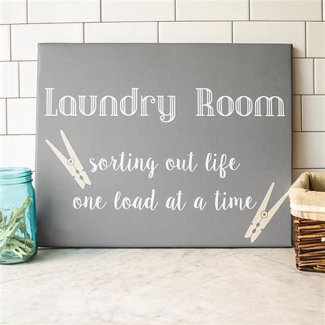 I am really loving cabinets in laundry rooms. 16 in. x 20 in. "Laundry Room Canvas" Wall Art-LAD-2109-ST ...