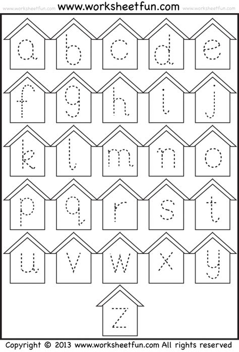 Free Printable Worksheets Tracing Alphabets
