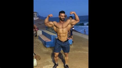 Sajad Niknam Working Out And Posing By The Beach Youtube