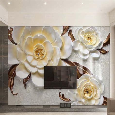 3d 5d 8d Floral Wallpaper Mural Living Room Bedroom Tv