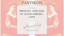 Princess Adelaide of Schaumburg-Lippe Biography | Pantheon