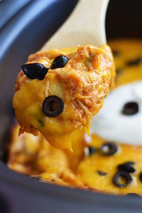 Crock Pot Chicken Enchilada Casserole Soulfully Made