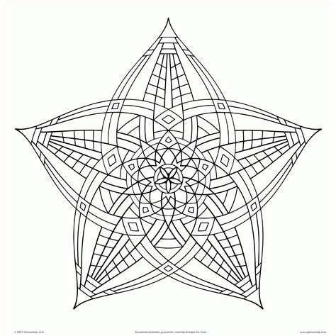 Geometric Pattern Coloring Pages For Adults - Coloring Home