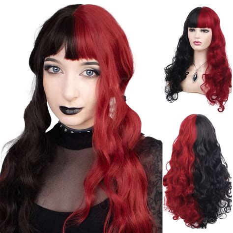 Half Red Half Black Hair Curly Rashida Huston