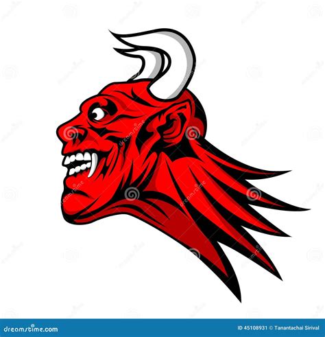 Devil Satan Head Mascot Stock Illustration Image 45108931