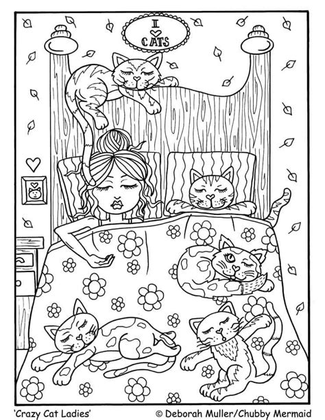 Coloring Pages For Girls Coloring Book Pages Crazy Cat Lady Crazy Cats Doodle Coloring Cat