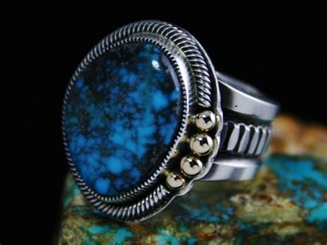 Sammie Kescoli Begay Candelaria Turquoise 18K Gold And Ingot Sterling