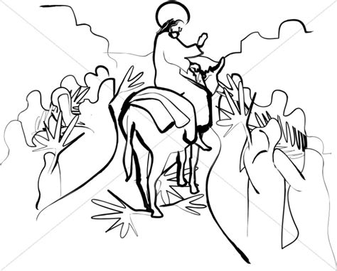 Jesus Riding On Palm Sunday Clover Media
