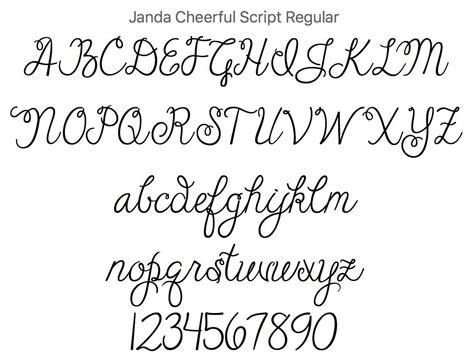 Janda Cheerful Script Font Hand Lettering Practice Lettering