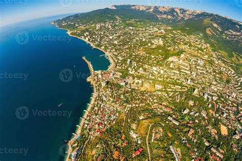 Crimean Coast View From The Top Of The Mountains Sea And Forest