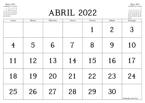 Abril De 2022 Calendario Gratis Calendario Abril Hot Sex Picture