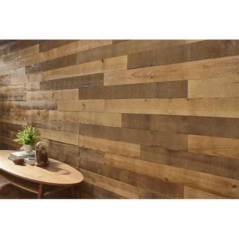 Timberwall Barnwood 97 Sq Ft Heritage Brown Wood Wall Plank Kit In The