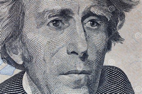 Andrew Jackson`s Look On A Twenty Dollar Bill Stock Image Image Of