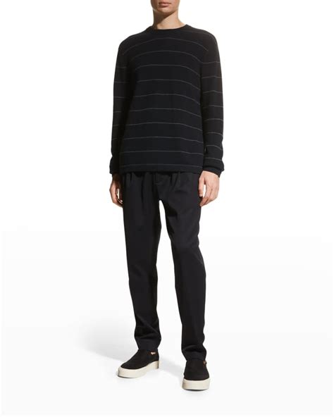 Vince Mens Boiled Cashmere Stripe Sweater Neiman Marcus
