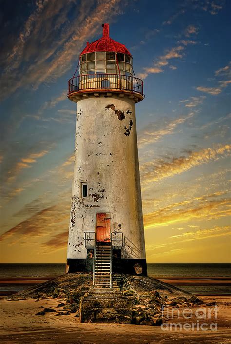 Point Of Ayr Lighthouse Sunset Photograph By Adrian Evans