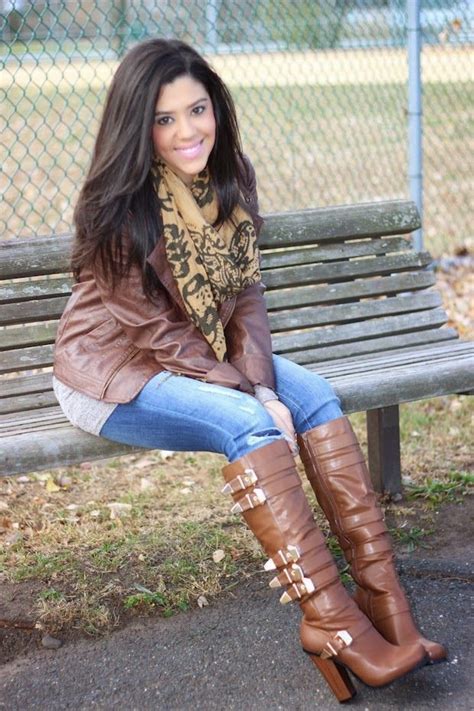 Pin By Sandguy On Boots Brown Boots Outfit Dark Brown Boots Outfit Boots Outfit