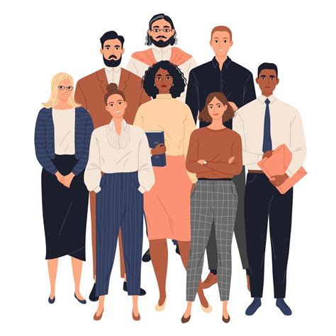 Group Of Diverse Business People Standing Together 13859955 Vector Art