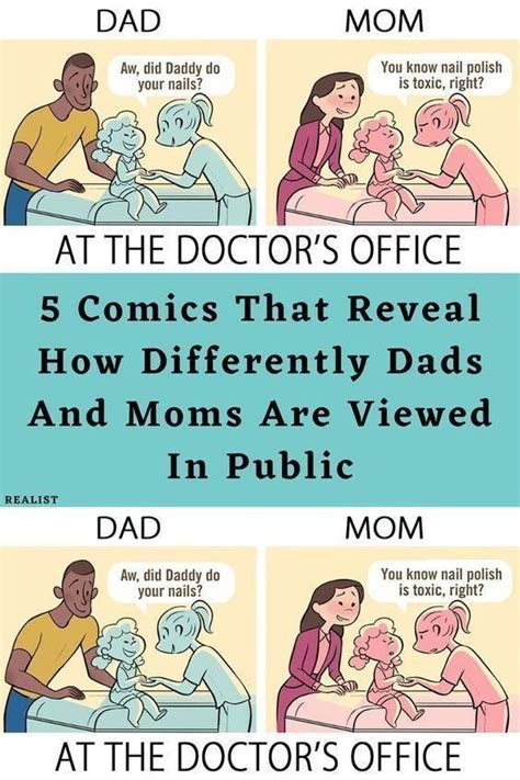 Comics That Reveal How Differently Dads And Moms Are Viewed In Public