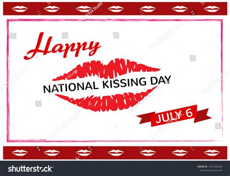 Happy National Kissing Day Concept Large Stock Vector Royalty Free