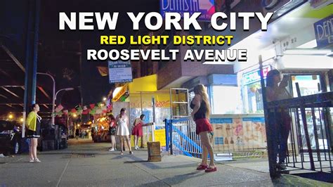 new york city red light district walk at night roosevelt avenue queens nyc youtube