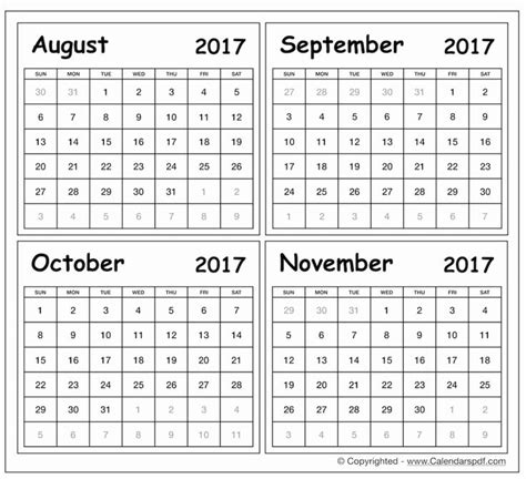 Free Printable Calendar 4 Month Printable Calendar Blank Calendar