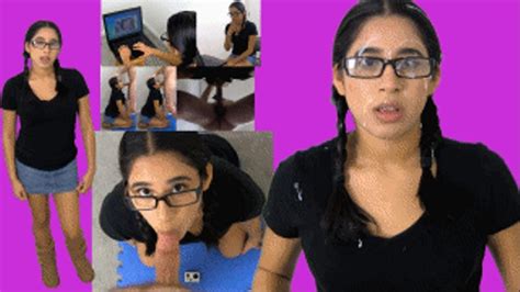 Geek Girl ERica Finds Your Bukkake Video Collection And Must Suck Your Cock And Take A Facial As