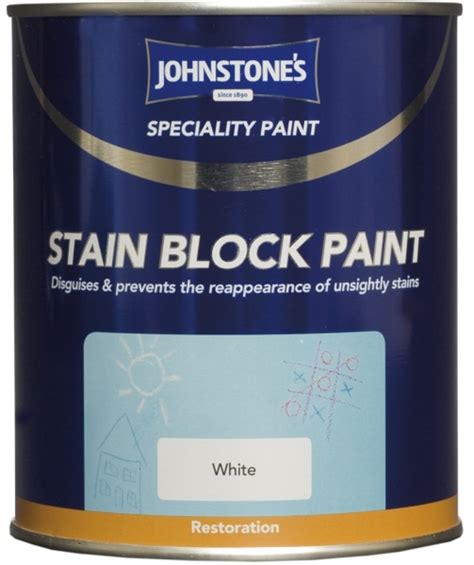 Johnstones Stain Block Paint White 750ml Proper Job