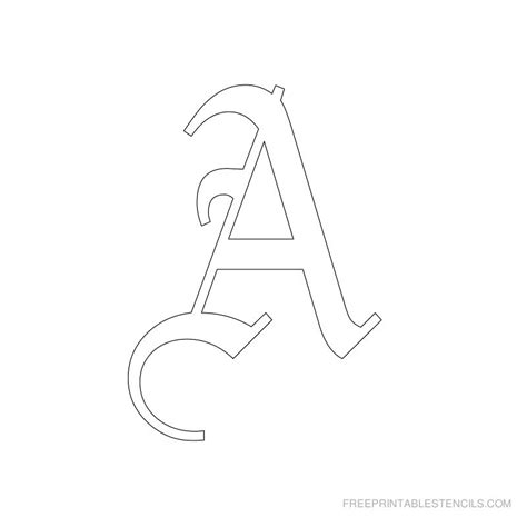 Printable Old English Letter Stencils