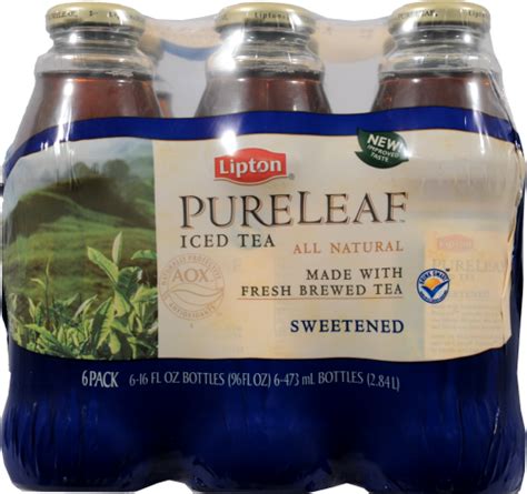 Lipton Pure Leaf Sweetened Iced Tea 6 Bottles 16 Fl Oz King Soopers