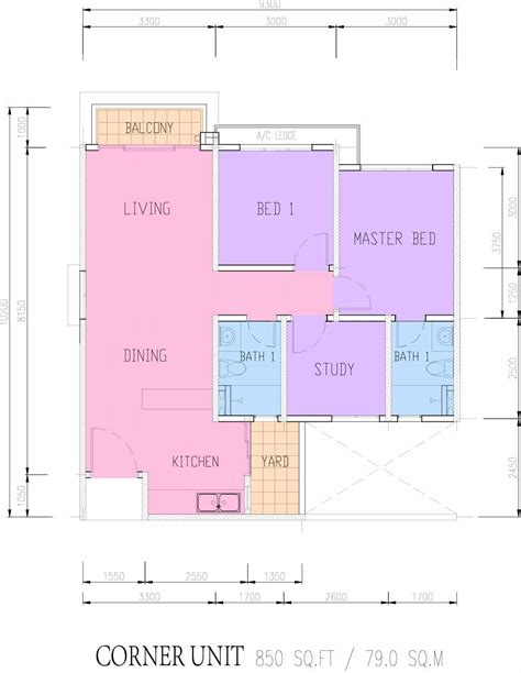 Koi Suites Puchong 850 Sqft Floor Plan New Property Launch Kuala