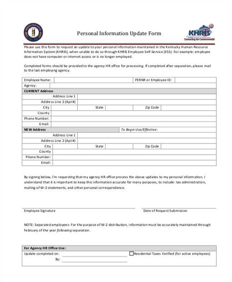 Free 8 Employee Personal Information Forms In Pdf Ms